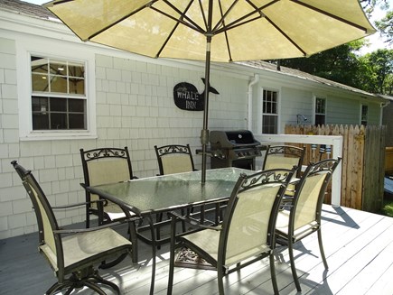 Centerville, West Hyannisport Cape Cod vacation rental - Spacious deck with gas grill - Welcome to The Whale Inn!