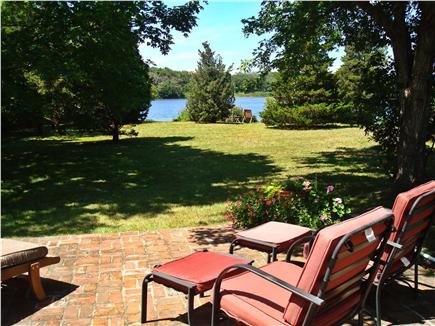 Brewster Cape Cod vacation rental - Back patio view to pond