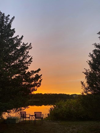 Brewster Cape Cod vacation rental - Backyard Sunset by the Pond