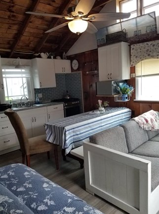Dennisport Cape Cod vacation rental - Main room with kitchen and living area.