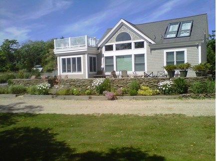 Town Cove In Eastham Cape Cod vacation rental - Front of house; Stone Wall;Patio; WaterFront