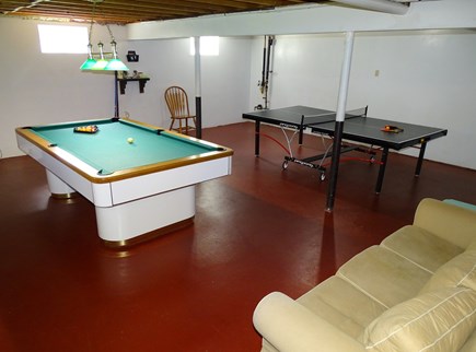 Brewster Cape Cod vacation rental - Downstairs rec rom with pool table and ping pong