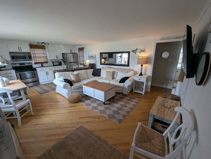 On Falmouth Harbor, Desirable  Cape Cod vacation rental - Kitchen/Living, Waterviews Hightop bar w stools, k table folding