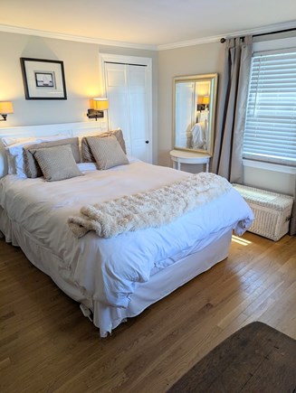 On Falmouth Harbor, Desirable  Cape Cod vacation rental - Bedroom 1, Primary, Queen, Harbor Views,<br/>TV/Closet/Bureaus