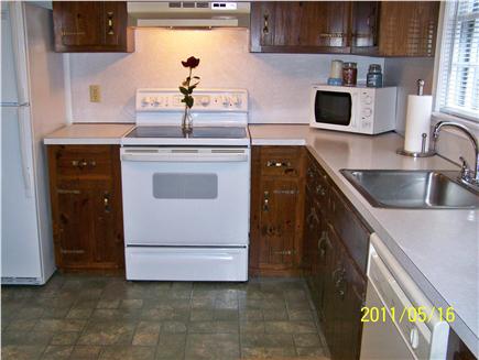 South Chatham Cape Cod vacation rental - Clean Kitchen with dishwasher, microwave and toaster oven.