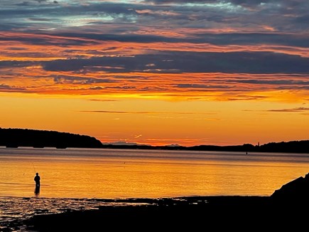 Wellfleet Cape Cod vacation rental - Sunset on our beach.