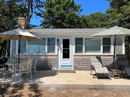Wellfleet Cape Cod vacation rental - Patio table, gas grill, plenty of seating. Expansive views!