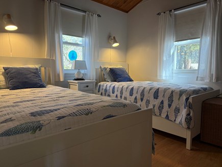 Wellfleet Cape Cod vacation rental - Two twin storage beds. Views of the marsh from the side window.