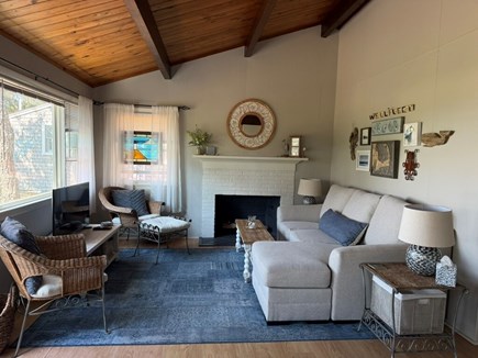 Wellfleet Cape Cod vacation rental - Comfortable living room with view of the bay.