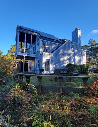 South Truro MA Cape Cod vacation rental - Screened porch and main living are on upper floor. Resided in '24