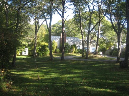West Hyannisport Cape Cod vacation rental - Front of house, hidden from road view with 1.25 acres of lawn