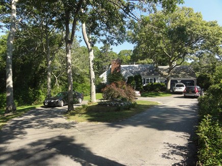 Hyannis area, by Covell's & Cr Cape Cod vacation rental - House front view showing private paved rotary drive.