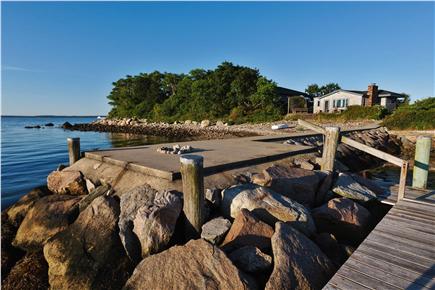 Woods Hole Cape Cod vacation rental - Cottage of Airplane House property, jetty and pebble beach