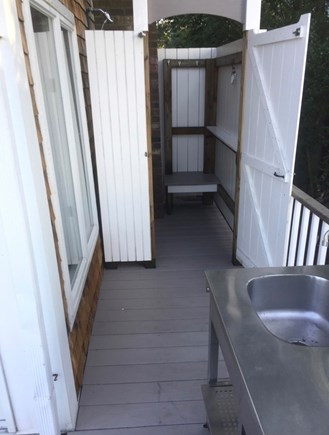 Harwich Cape Cod vacation rental - One of two spacious outdoor showers!