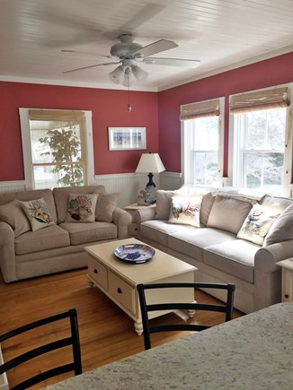 Eastham Cape Cod vacation rental - Living  area open to the Kitchen with Breakfast Bar