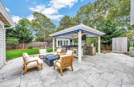 West Yarmouth Cape Cod vacation rental - Outdoor kitchen and gas fire pit