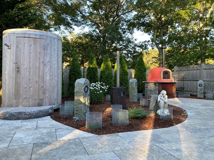 West Yarmouth Cape Cod vacation rental - Outdoor shower and pizza oven