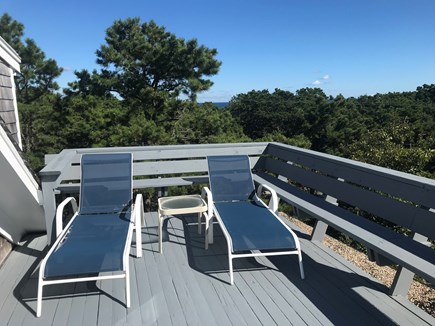 Wellfleet Cape Cod vacation rental - Roof deck with peeks of the ocean.