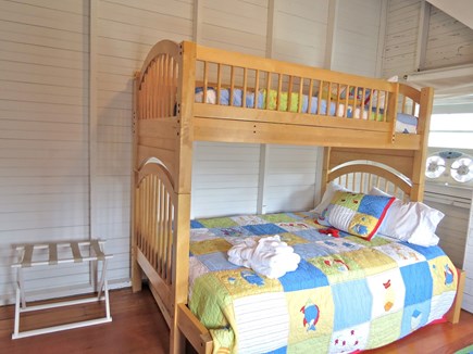 Brewster Cape Cod vacation rental - The 5th and final bedroom, also upstairs, has a full size double with bunk twin over.