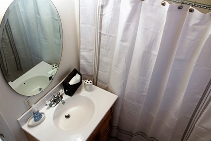 Orleans Cape Cod vacation rental - Guest cottage full bath with a tub/shower combination. The cottage is also  equipped with an AC unit.