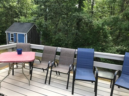 Brewster Cape Cod vacation rental - Private deck with table and grill