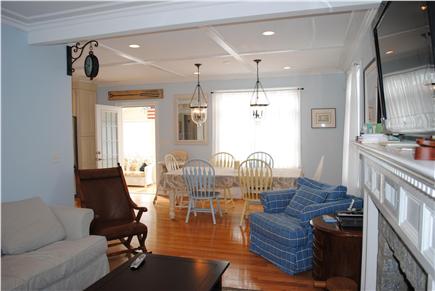 Falmouth Cape Cod vacation rental - View from the living room into the dining room.