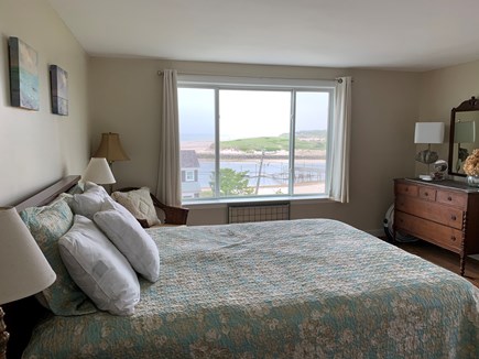 Sesuit Neck East Dennis Cape Cod vacation rental - 2nd floor bedroom views of Sesuit Harbor channel and east jetty