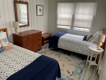 Dennis Cape Cod vacation rental - Second bedroom with twin beds and window AC unit.