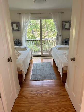 Wellfleet Cape Cod vacation rental - Twin bedroom with glass slider to small balcony