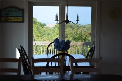 Truro Cape Cod vacation rental - Dining area with sliders to the deck