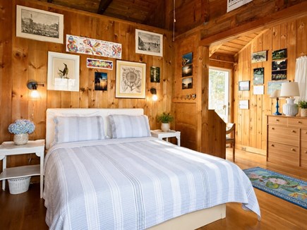 East Orleans Cape Cod vacation rental - Main level queen bedroom and AC, ceiling fan.