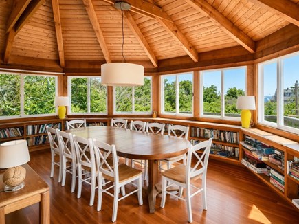 East Orleans Cape Cod vacation rental - Dining for 10 with ocean views and sliders onto the deck