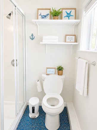 East Orleans Cape Cod vacation rental - Lower level bathroom with new paint, fixtures, tile<br/><br/>