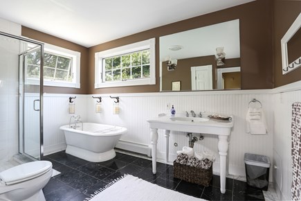 Orleans Cape Cod vacation rental - Spacious BA on 2nd floor with lots of marble and luxe fixtures