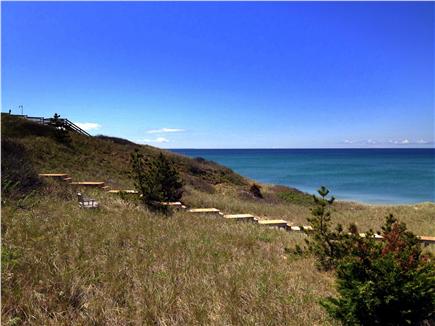 TRURO Cape Cod vacation rental - View of the Bay from association 
beach stairs