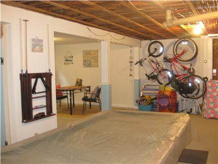 Brewster Cape Cod vacation rental - Family/game room with pool table, bikes and beach items