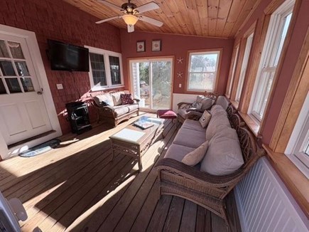 South Dennis Cape Cod vacation rental - Three Season Room with TV