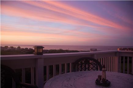 Plymouth MA vacation rental - Sunset colors from the deck