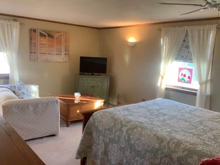 North Truro Cape Cod vacation rental - Master bedroom with queen bed and closet.
