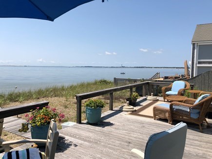 North Truro Cape Cod vacation rental - Deck with beautiful view of Provincetown and the tip of Cape Cod.