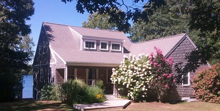 Eastham Cape Cod vacation rental - Approach this pond front home, covered porch, see pond on left