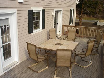 Brewster Cape Cod vacation rental - Rear deck with Lower road in distance.