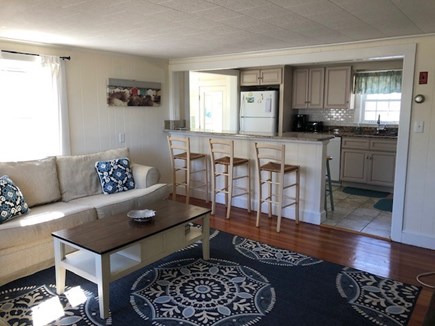 Falmouth Harbor Cape Cod vacation rental - Living Room/Kitchen View- Main House