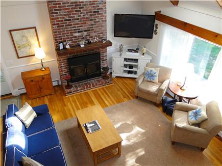 Brewster Cape Cod vacation rental - Sunny Great Room with vaulted ceilings, hardwood floors