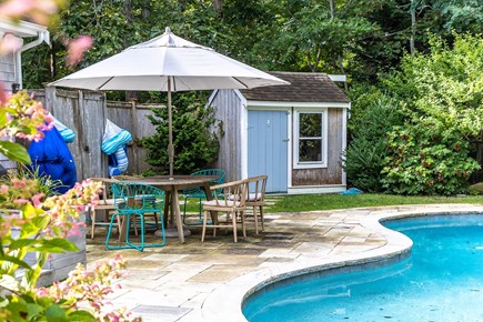 East Orleans Cape Cod vacation rental - Great spot to dine pool side !