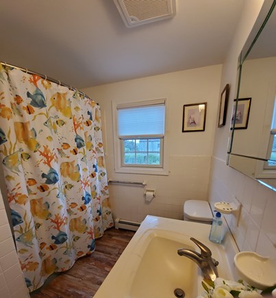 West Dennis Cape Cod vacation rental - Newly painted bathroom, new flooring. Outside shower as well