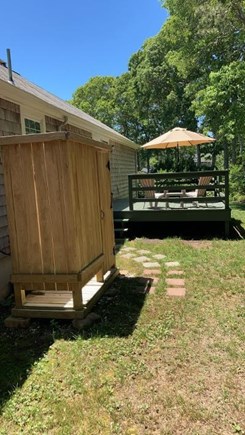 Hyannis/Centerville Cape Cod vacation rental - Private backyard with outdoor shower