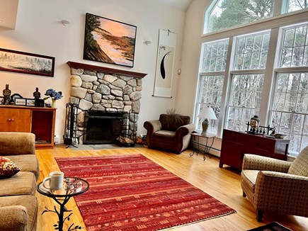 Wellfleet Cape Cod vacation rental - Our Great Room displays beautiful art and a connection to nature.