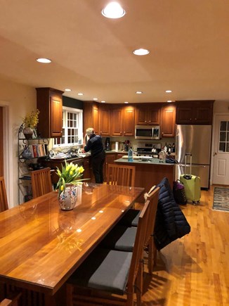 Wellfleet Cape Cod vacation rental - Our red cherry dinning room table seats eight people.