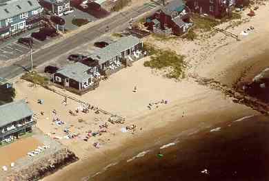 Dennis Port Cape Cod vacation rental - Aerial View of Our Oceanfront Home & Beach